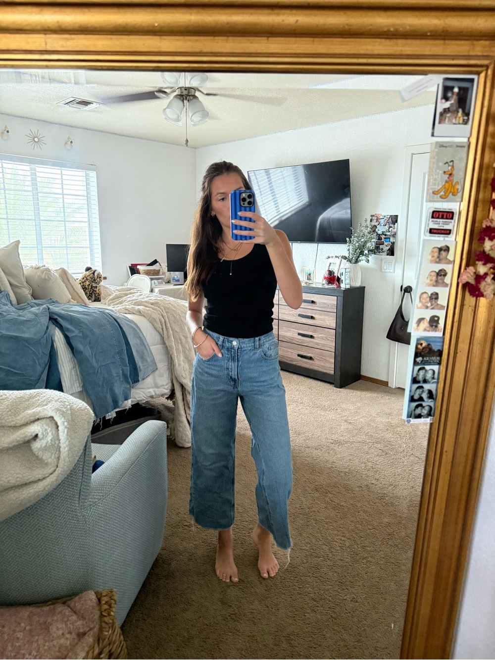PacSun Light Blue High-Rise Wide Leg Jeans